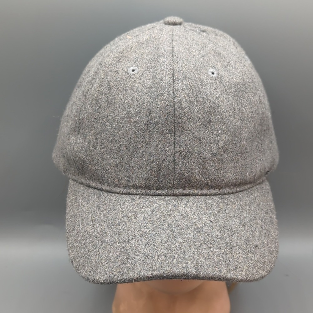 Brooks Brothers Baseball Cap L/XL Fitted Hat Gray Wool Blend Curved Bill - Picture 2 of 10